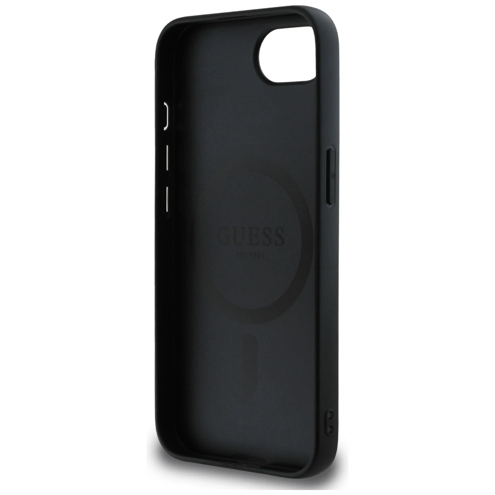 Hurtownia GSM - Guess 4G Gyűrű Klasszikus Logo MagSafe Apple iPhone 16e fekete - GUE4452 - {ean13} - Hurt