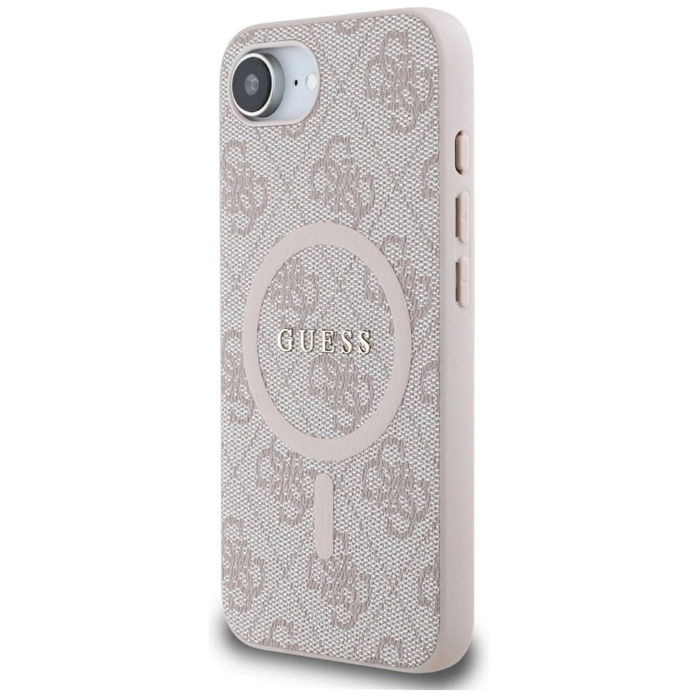 Guess 4G Ring Classic Logo MagSafe Apple iPhone 16e růžový