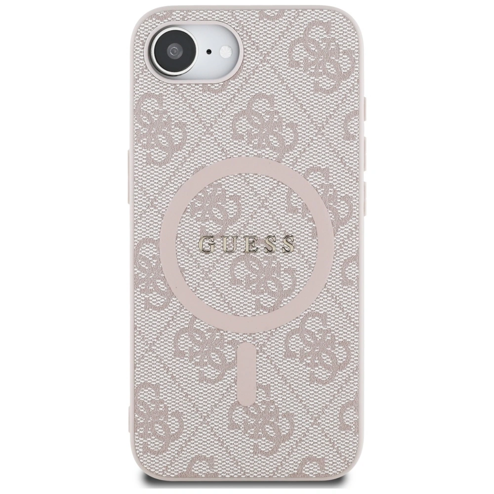 Guess 4G Ring Classic Logo MagSafe Apple iPhone 16e růžový