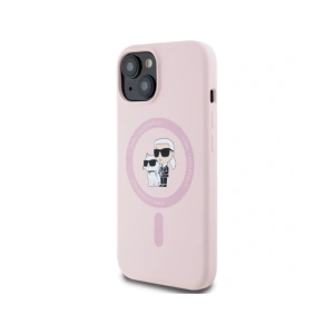 Hurtownia GSM - Karl Lagerfeld Silicone Karl&Choupette MagSafe Apple iPhone 15 Plus roz - KLD21986 - {ean13} - Hurt