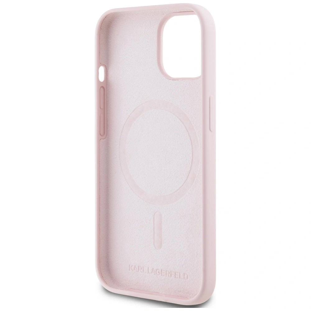 Hurtownia GSM - Karl Lagerfeld Silicone Karl&Choupette MagSafe Apple iPhone 15 Plus roz - KLD21986 - {ean13} - Hurt