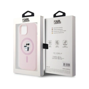 Hurtownia GSM - Karl Lagerfeld Silicone Karl&Choupette MagSafe Apple iPhone 15 Plus roz - KLD21986 - {ean13} - Hurt