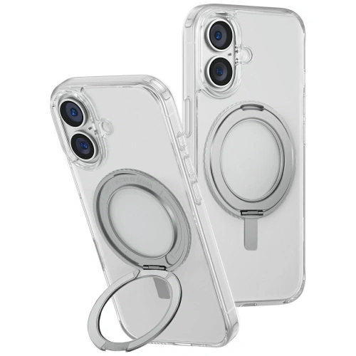 Etui UNIQ Swivix do Apple iPhone 16 360 Rotating Kickstand przezroczysty