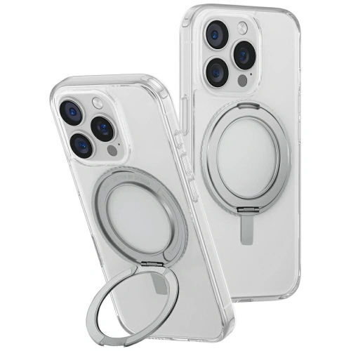 Etui UNIQ Swivix do Apple iPhone 16 Pro 360 Rotating Kickstand przezroczysty