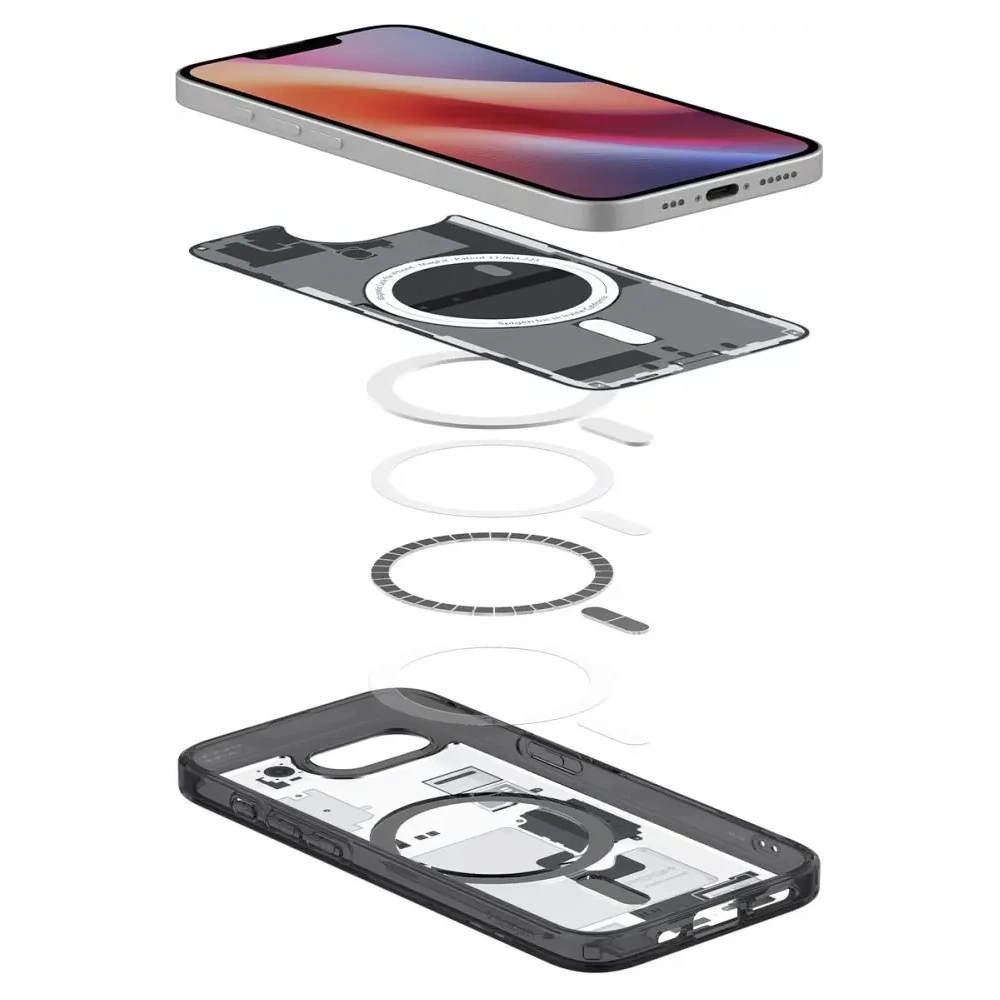 Hurtownia GSM - Spigen Ultra Hybrid Mag MagSafe Apple iPhone 16e Zero One Fekete - SPN16718 - {ean13} - Hurt