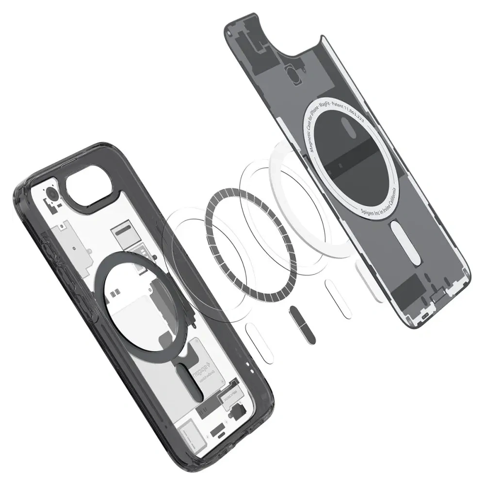 Hurtownia GSM - Spigen Ultra Hybrid Mag MagSafe Apple iPhone 16e Zero One Fekete - SPN16718 - {ean13} - Hurt
