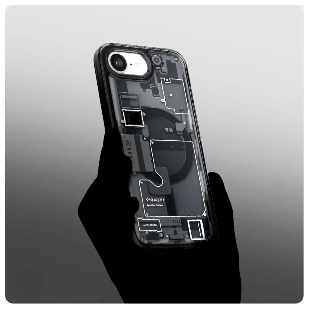 Hurtownia GSM - Spigen Ultra Hybrid Mag MagSafe Apple iPhone 16e Zero One Fekete - SPN16718 - {ean13} - Hurt