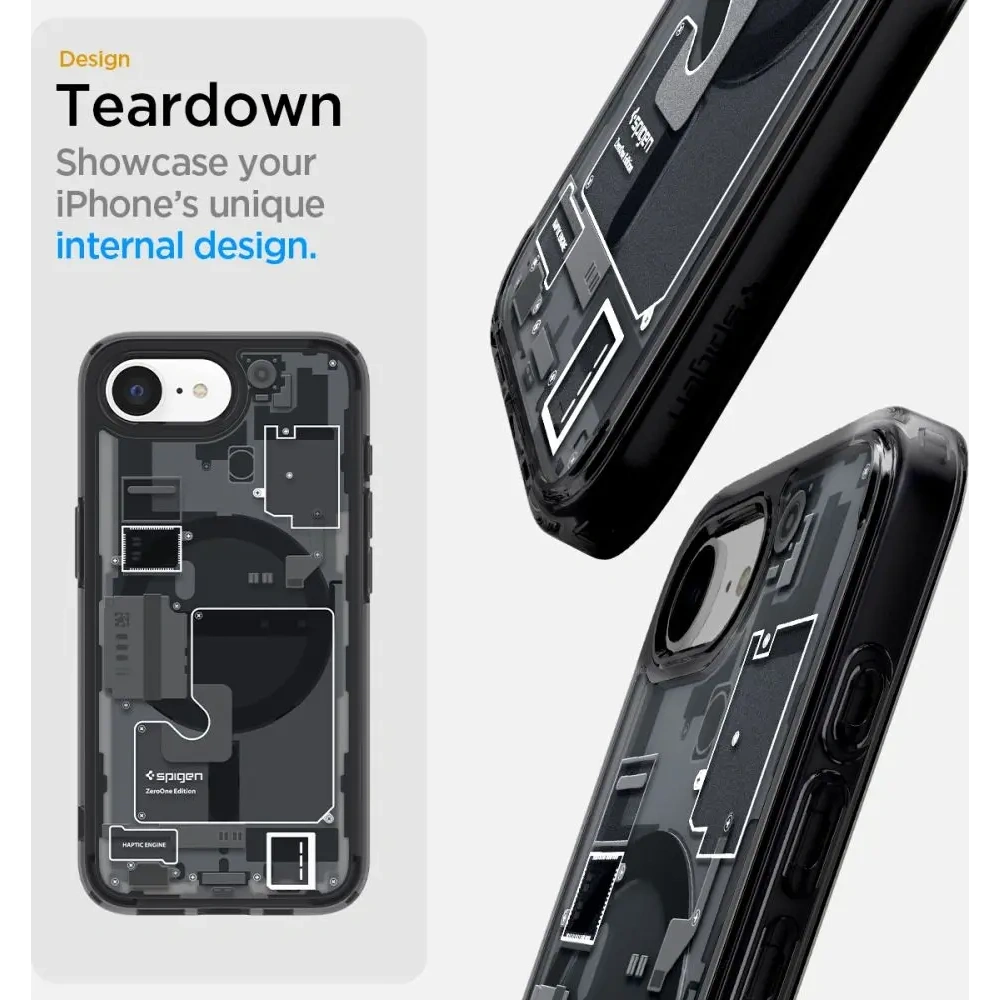 Hurtownia GSM - Spigen Ultra Hybrid Mag MagSafe Apple iPhone 16e Zero One Fekete - SPN16718 - {ean13} - Hurt