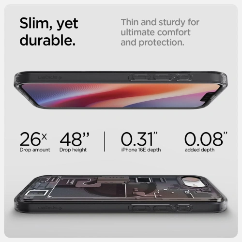 Etui Spigen Ultra Hybrid Mag MagSafe Apple iPhone 16e Zero One Black