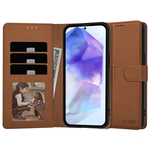 Etui z klapką Tech-Protect Wallet Samsung Galaxy A56 5G Brown