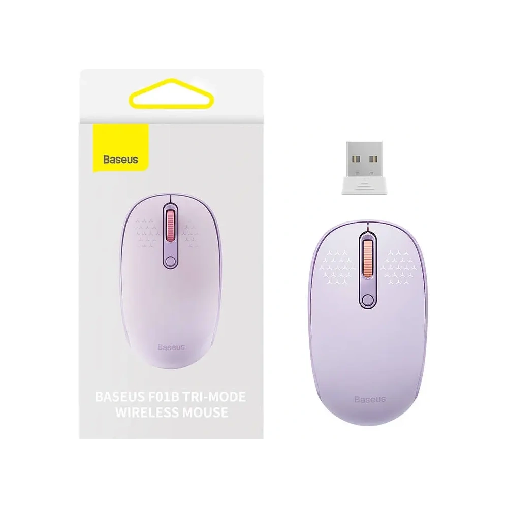 Hurtownia GSM - Baseus F01B Tri-Mode 2.4G BT 5.0 1600 DPI Drahtlose Maus (lila) - BSU8939 - {ean13} - Hurt