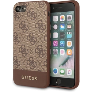 Hurtownia GSM - Etui Guess GUHCI8G4GLBR Apple iPhone SE 2022/SE 2020/8/7 brązowy/brown hard case 4G Stripe Collection - GUE501BR - {ean13} - Hurt