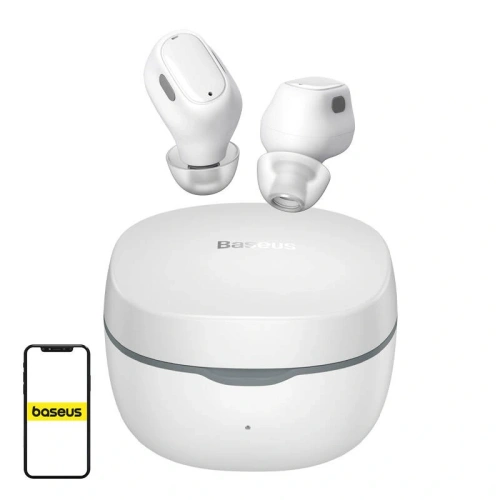 Bezprzewodowe słuchawki dokanałowe TWS Baseus Bowie WM01 (białe)