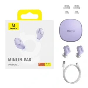 Wholesale Baseus Bowie WM01 wireless in-ear headphones (purple) - BSU8943 - {ean13} - Hurt