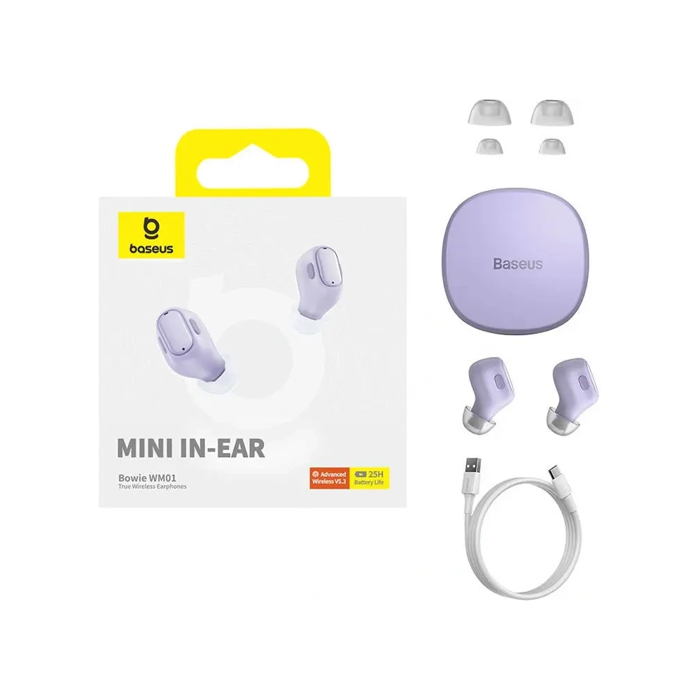Hurtownia GSM - Baseus căști wireless in-ear Bowie WM01 (mov) - BSU8943 - {ean13} - Hurt