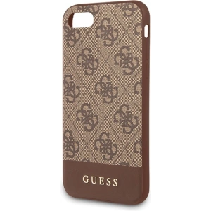 Hurtownia GSM - Etui Guess GUHCI8G4GLBR Apple iPhone SE 2022/SE 2020/8/7 brązowy/brown hard case 4G Stripe Collection - GUE501BR - {ean13} - Hurt