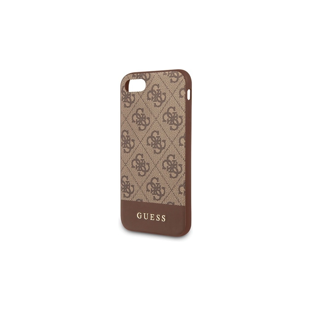 Hurtownia GSM - Etui Guess GUHCI8G4GLBR Apple iPhone SE 2022/SE 2020/8/7 hnědý/brown tvrdý kryt 4G Stripe Collection - GUE501BR - {ean13} - Hurt