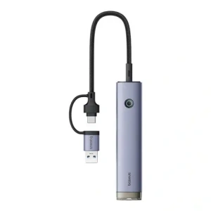 Hurtownia GSM - Hub 4w1 Baseus UltraJoy USB-A, USB-C / 3xUSB-A 3.0 + USB-C + RJ45 (szary) - BSU8945 - {ean13} - Hurt