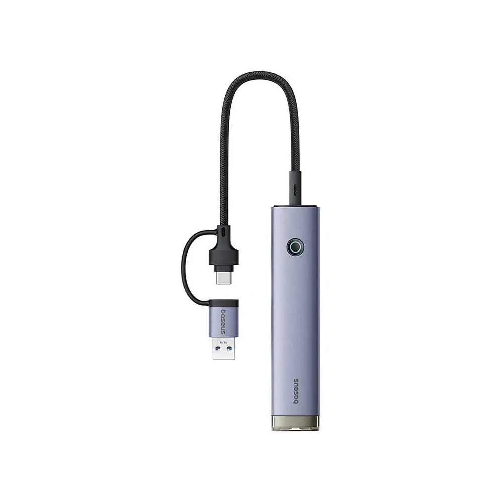 Hurtownia GSM - Baseus UltraJoy Hub 4in1 USB-A, USB-C / 3xUSB-A 3.0 + USB-C + RJ45 (grau) - BSU8945 - {ean13} - Hurt