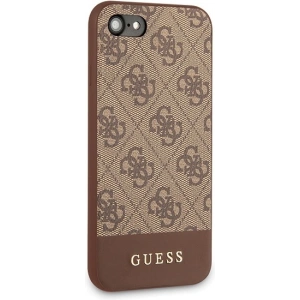 Hurtownia GSM - Etui Guess GUHCI8G4GLBR Apple iPhone SE 2022/SE 2020/8/7 brązowy/brown hard case 4G Stripe Collection - GUE501BR - {ean13} - Hurt