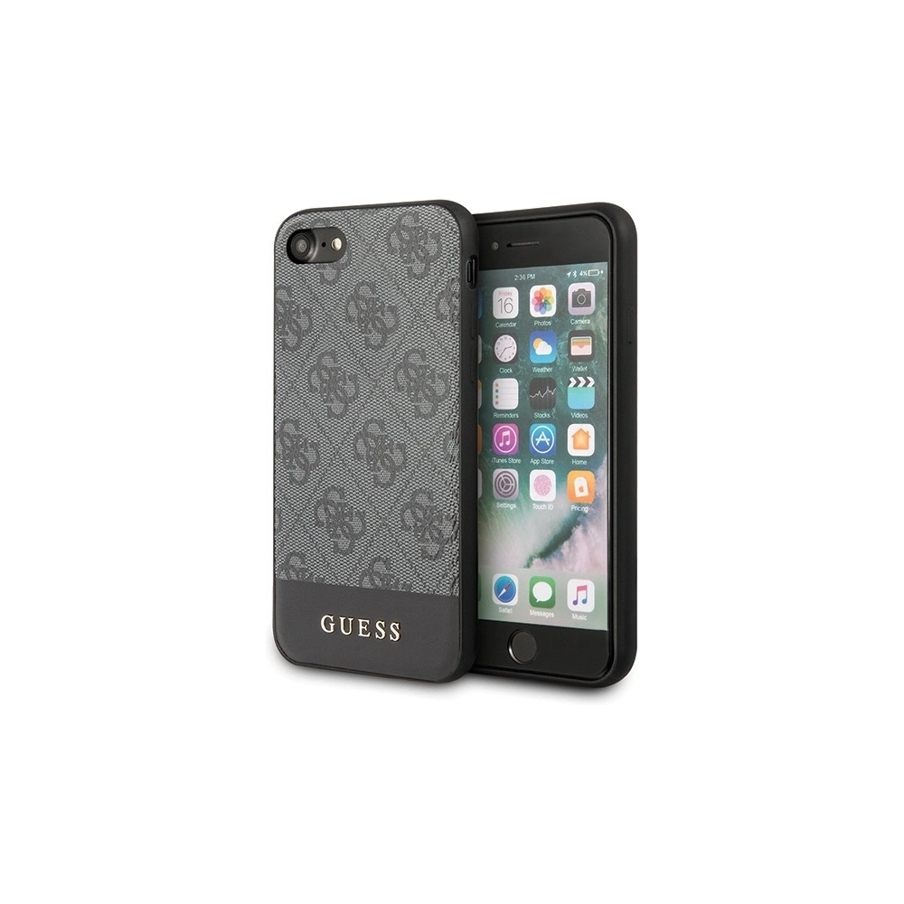 Etui Guess GUHCI8G4GLGR Apple iPhone SE 2022/SE 2020/8/7 šedý/grey hard case 4G Stripe Collection