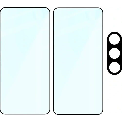 2x szkło na ekran + 1x na aparat Bizon Edge 2 Pack do Samsung Galaxy S25
