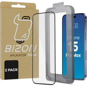 Hurtownia GSM - Bizon Glass Aplikátor Apple iPhone 15 Pro Max [2 Csomag] - BIZ8788 - {ean13} - Hurt