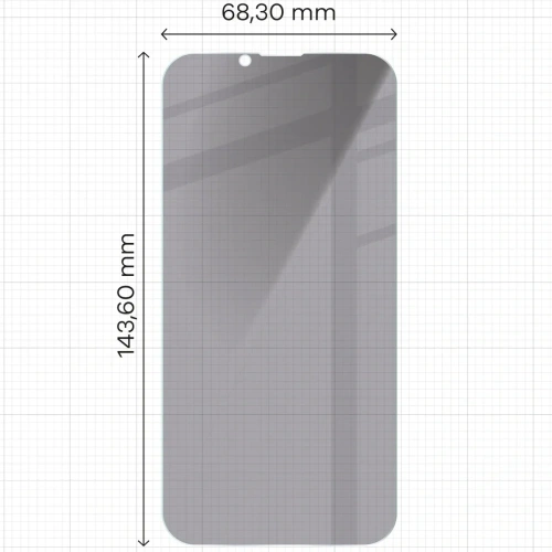 Prywatyzujące szkło hartowane Bizon Glass Clear Shadow do Apple iPhone 16e / 14 / 13 / 13 Pro przyciemniane