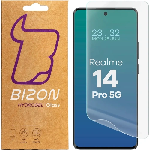 Folia hydrożelowa na ekran Bizon Glass Hydrogel Front do Realme 14 Pro 5G [2 PACK]
