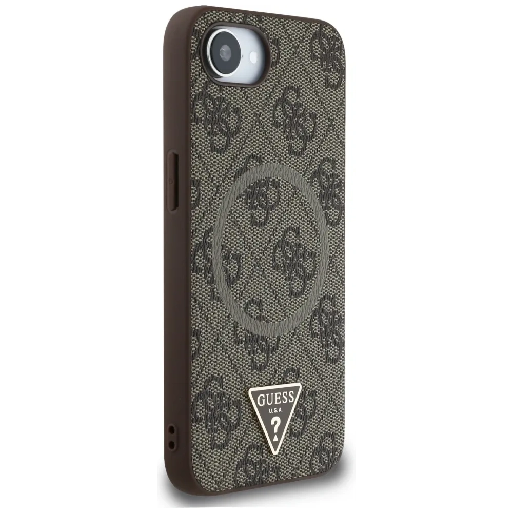 Wholesale Guess 4G Ring Triangle Logo MagSafe do Apple iPhone 16e brown - GUE4454 - {ean13} - Hurt