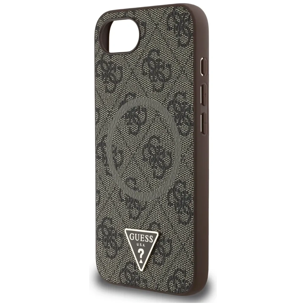 Hurtownia GSM - Etui Guess 4G Ring Triangle Logo MagSafe do Apple iPhone 16e brązowy - GUE4454 - {ean13} - Hurt