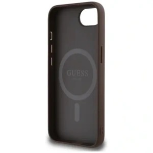 Wholesale Guess 4G Ring Triangle Logo MagSafe do Apple iPhone 16e brown - GUE4454 - {ean13} - Hurt