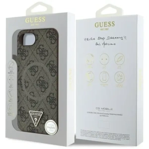 Wholesale Guess 4G Ring Triangle Logo MagSafe do Apple iPhone 16e brown - GUE4454 - {ean13} - Hurt