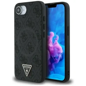 Hurtownia GSM - Guess logo triunghiular 4G Ring MagSafe pentru Apple iPhone 16e negru - GUE4455 - {ean13} - Hurt