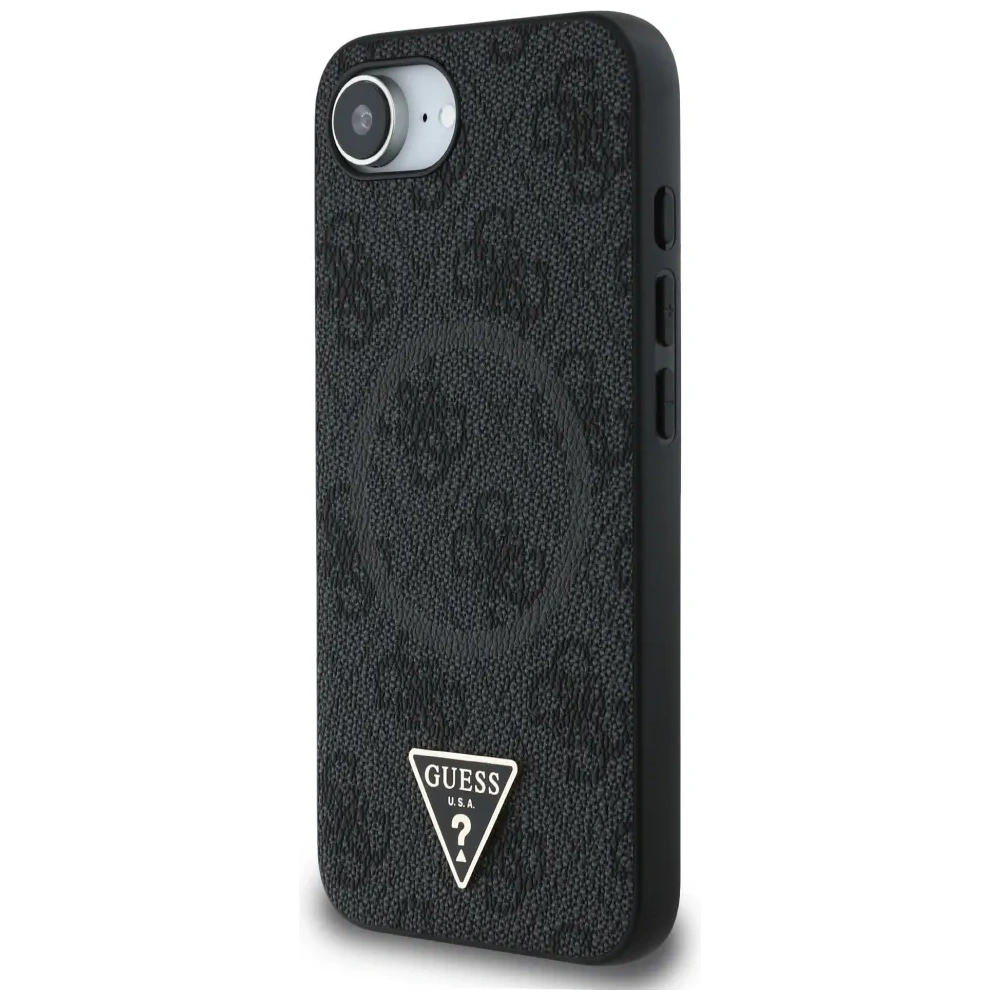 Wholesale Guess 4G Ring Triangle Logo MagSafe do Apple iPhone 16e black - GUE4455 - {ean13} - Hurt