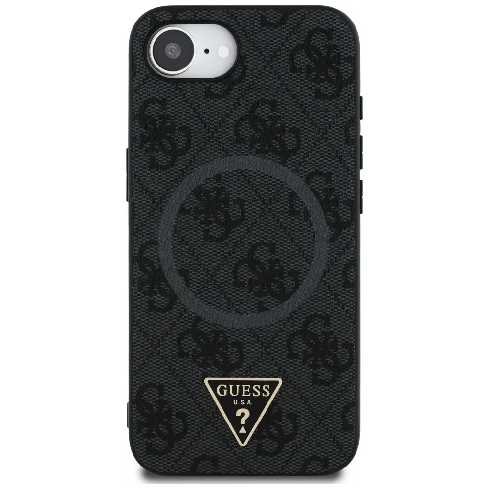 Wholesale Guess 4G Ring Triangle Logo MagSafe do Apple iPhone 16e black - GUE4455 - {ean13} - Hurt