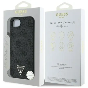 Wholesale Guess 4G Ring Triangle Logo MagSafe do Apple iPhone 16e black - GUE4455 - {ean13} - Hurt