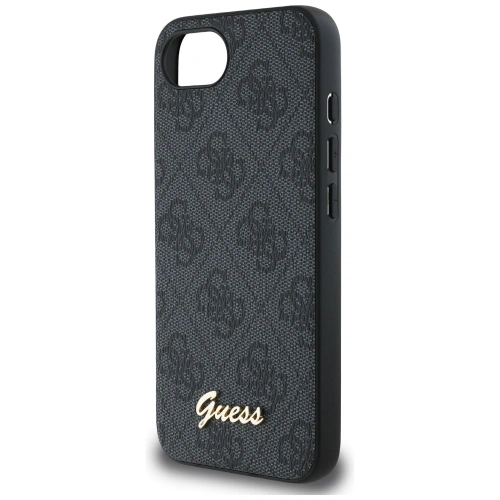 Etui Guess 4G Script Logo MagSafe do Apple iPhone 16e czarny