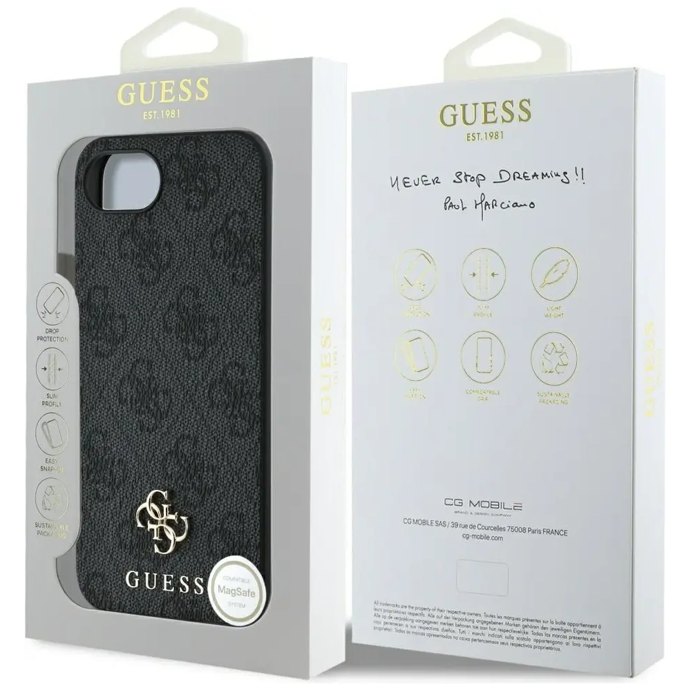 Wholesale Guess 4G Small 4G and Classic MagSafe Apple iPhone 16e black - GUE4458 - {ean13} - Hurt