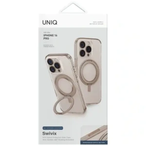 Hurtownia GSM - UNIQ Swivix Apple iPhone 16 Pro 360 otočný stojánek zlatý - UNIQ1499 - {ean13} - Hurt