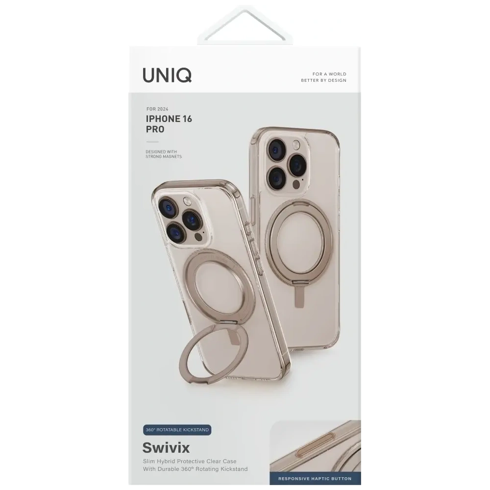 Hurtownia GSM - UNIQ Swivix Apple iPhone 16 Pro 360 otočný stojánek zlatý - UNIQ1499 - {ean13} - Hurt