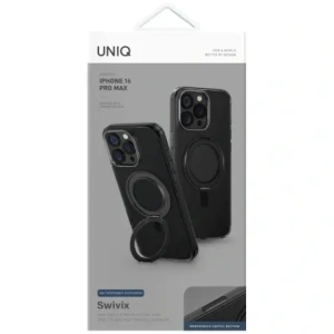 Hurtownia GSM - UNIQ Swivix Apple iPhone 16 Pro Max 360 fokos forgatható talp fekete - UNIQ1500 - {ean13} - Hurt