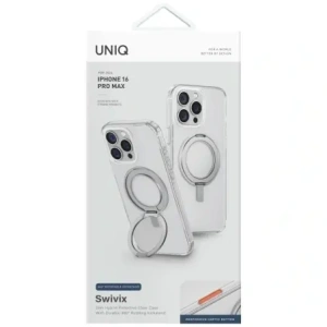 Hurtownia GSM - UNIQ Swivix Apple iPhone 16 Pro Max 360 fokos forgatható talp átlátszó - UNIQ1501 - {ean13} - Hurt