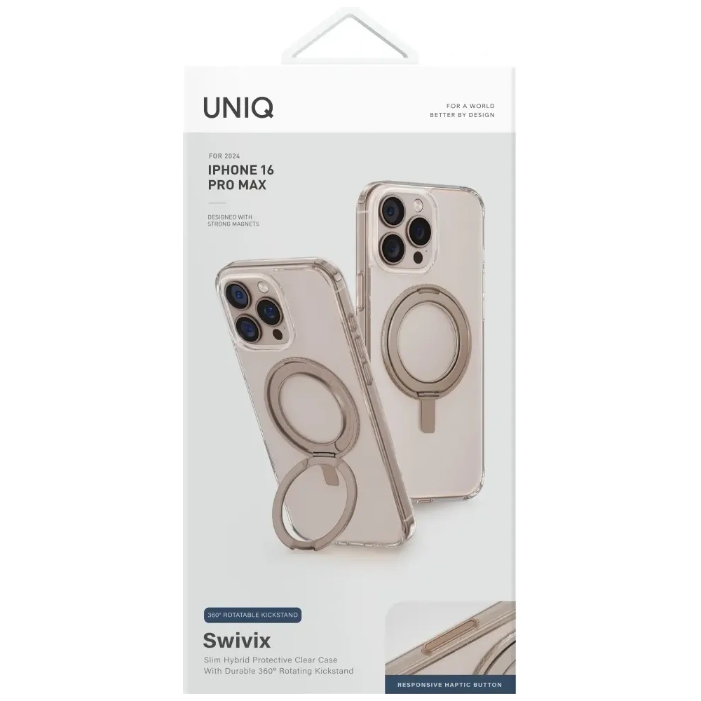 Hurtownia GSM - UNIQ Swivix Apple iPhone 16 Pro Max 360 fokos forgatható állvány arany - UNIQ1502 - {ean13} - Hurt