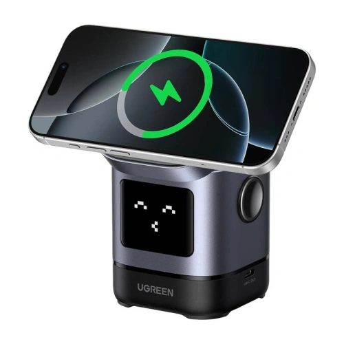 Ładowarka indukcyjna 2w1 UGREEN Uno W709 do iPhone / Airpods USB-C 25W + kabel USB-C / USB-C 1m