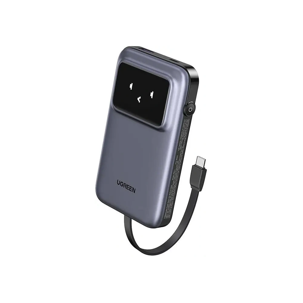 Wholesale UGREEN Uno PB511 Powerbank 10000mAh 30W + built-in USB-C cable (gray) - UGR5620 - {ean13} - Hurt