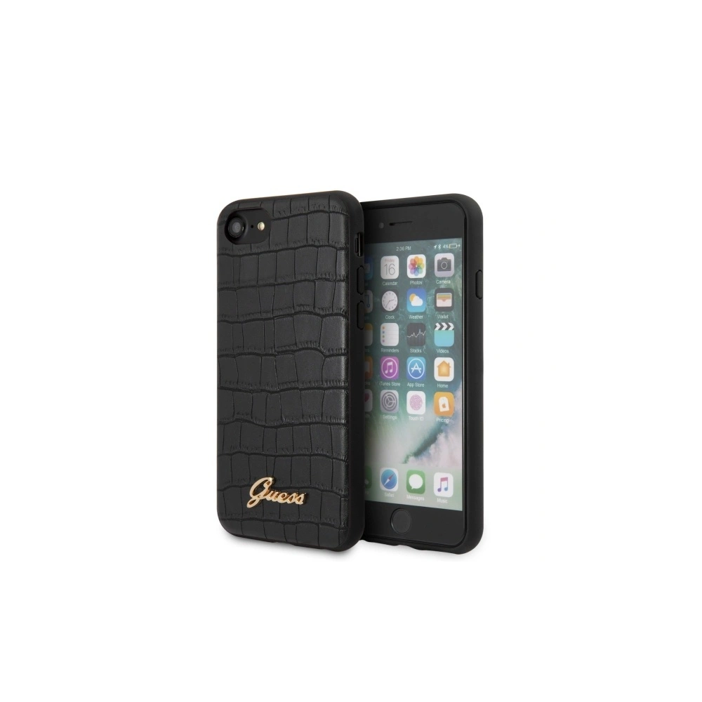 Hurtownia GSM - Etui Guess GUHCI8PCUMLCRBK Apple iPhone SE 2022/SE 2020/8/7 černý/black Croco Collection - GUE505BLK - {ean13} - Hurt