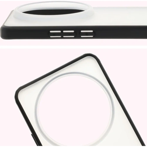 Etui Bizon Case Angelo do Xiaomi 15 Ultra przydymione z czarną ramką