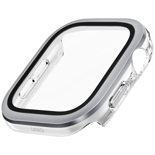Etui UNIQ Voute do Apple Watch Series 10 46mm z szybką srebrny