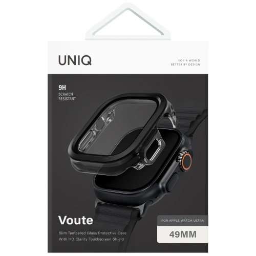Etui UNIQ Voute do Apple Watch Ultra 49mm z szybką czarny